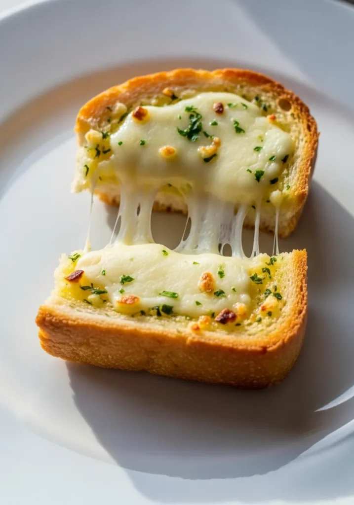Cheese-pull-garlic-bread-slice