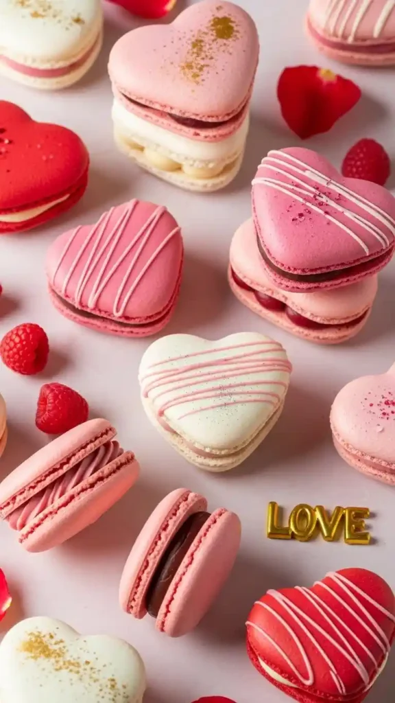valentine-heart-macarons