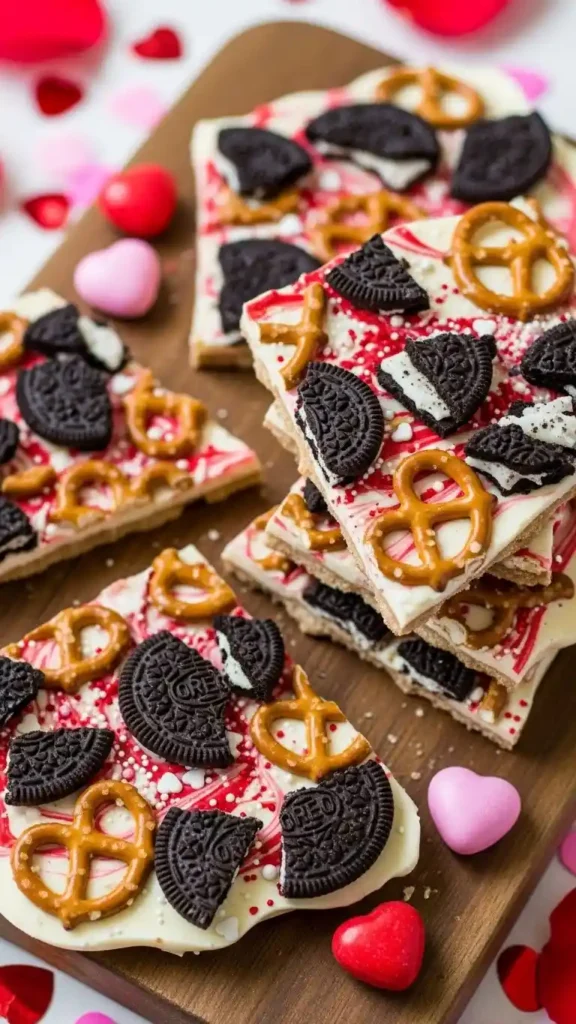 valentine-pretzel-bark-with-oreos