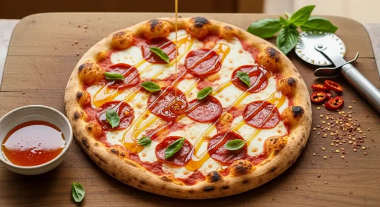 hot-honey-drizzle-pizza-recipe-with-sweet-and-spicy-kick
