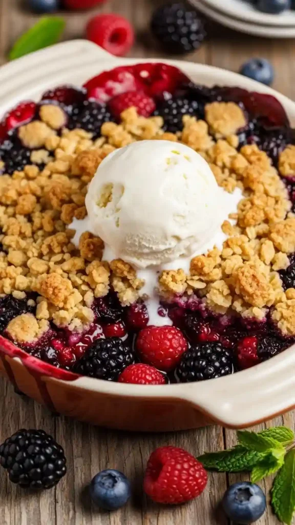 homemade-mixed-berry-crisp-recipe-with-fresh-berries