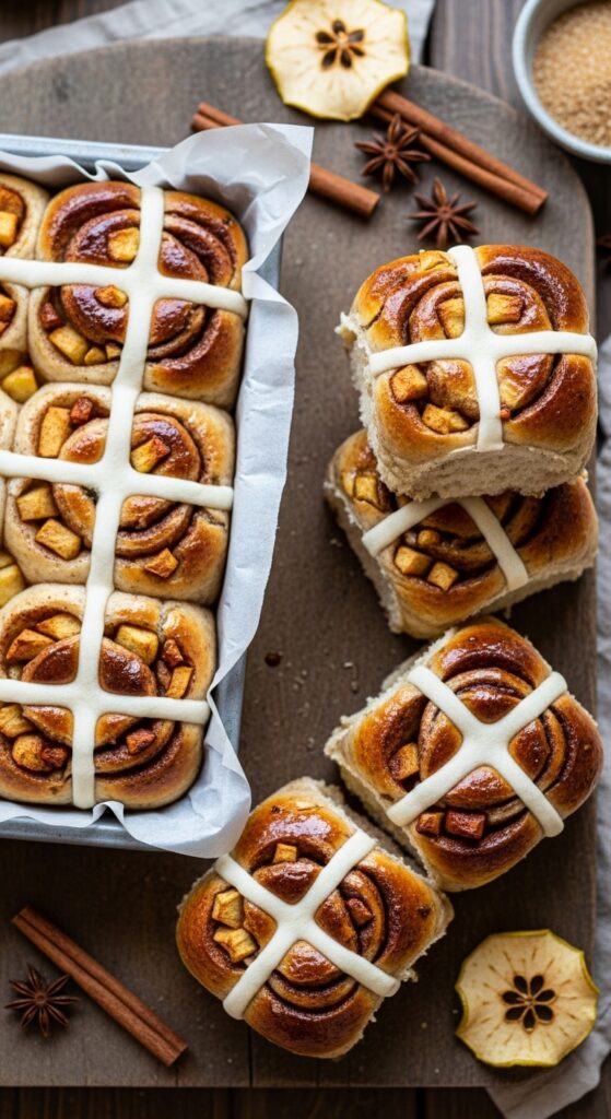 hot-cross-bun-recipe-with-apple