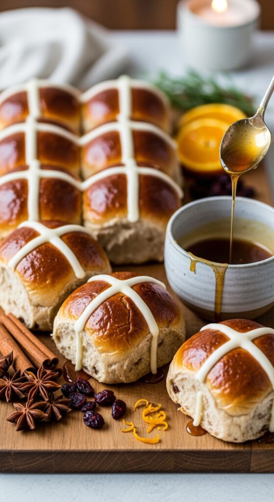 hot-cross-bun-recipe-with-maple-glaze